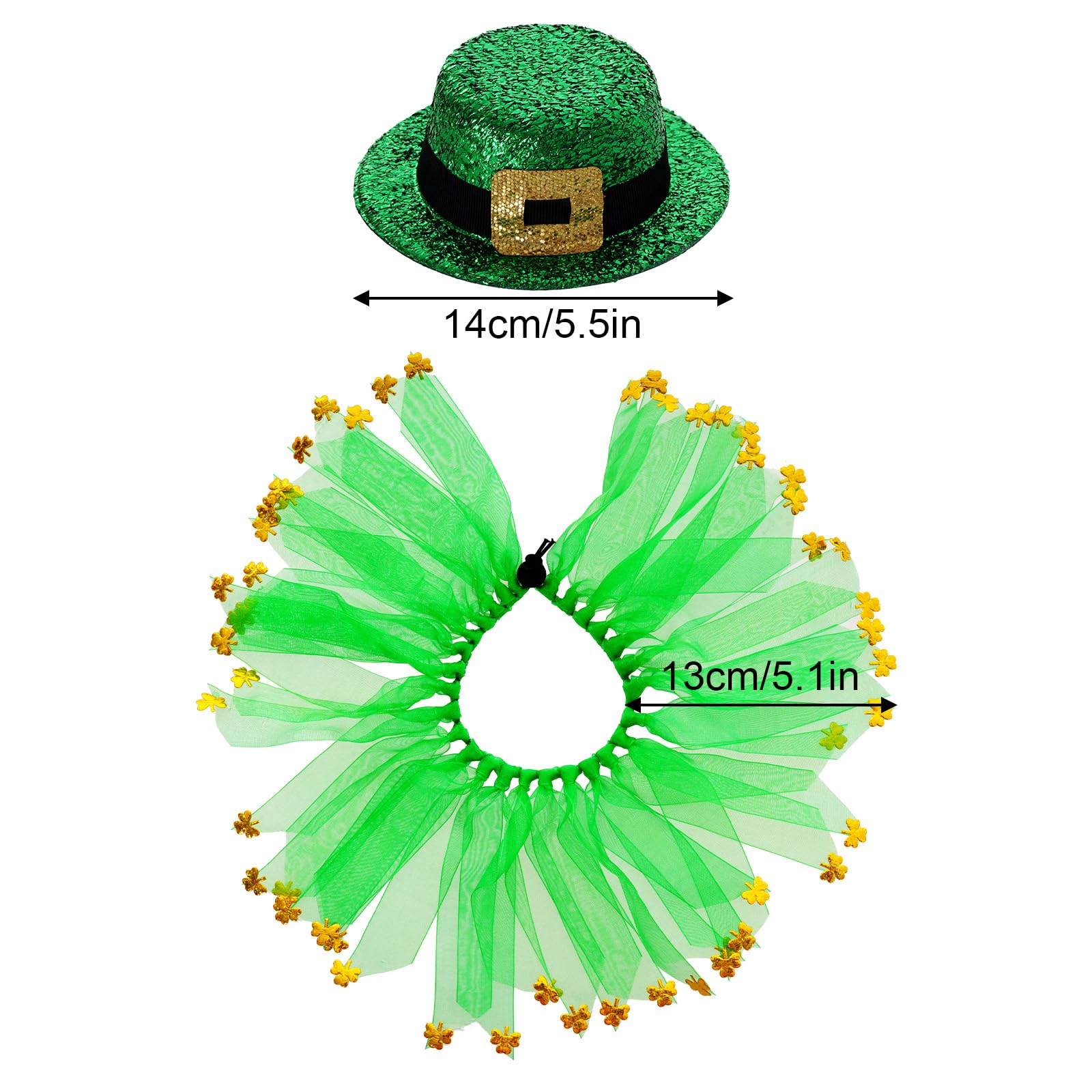 phnydreg Green top hat for goose adds playful Patrick's day charm.