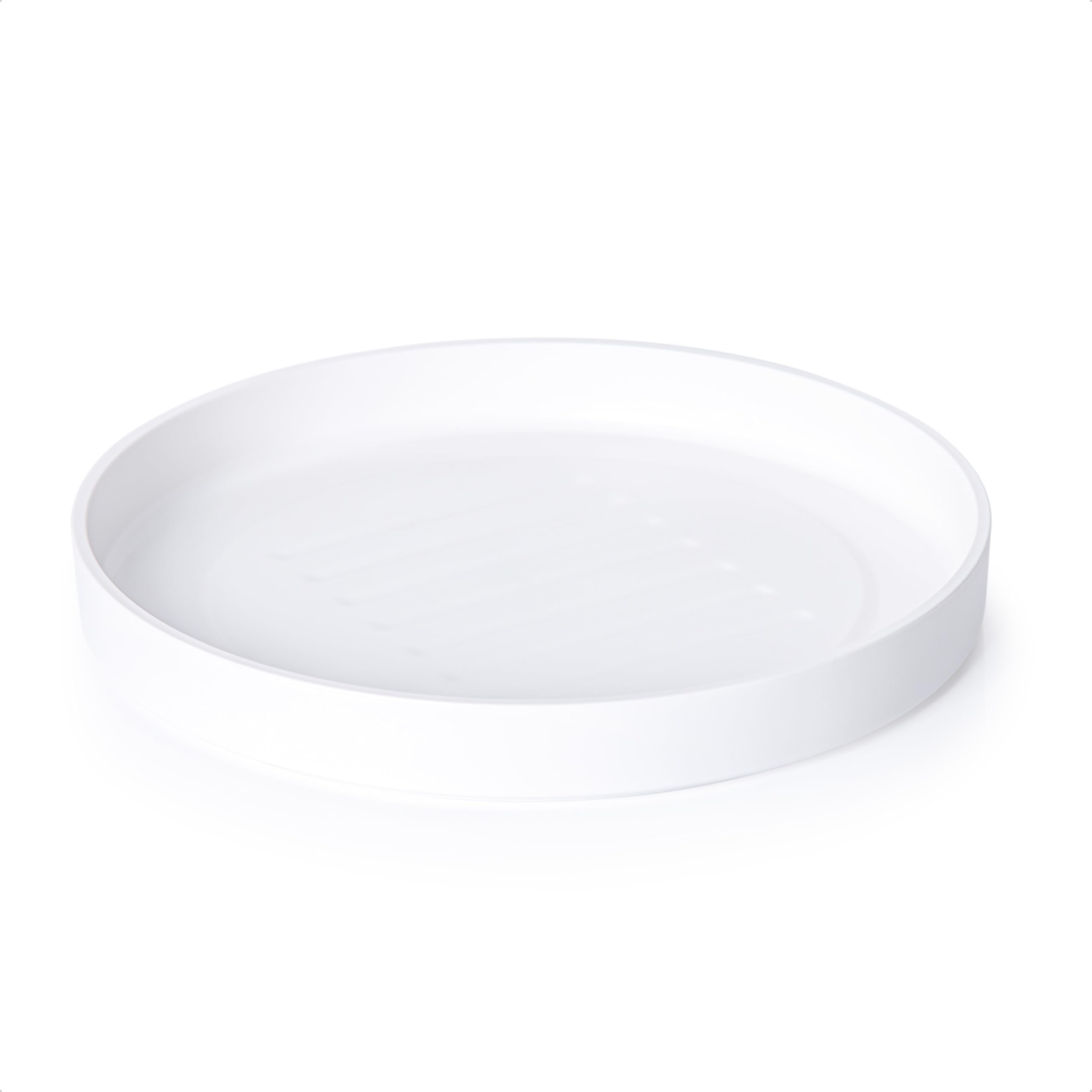 Phoenix Vine 12-inch saucer top view for a sleek, spill-free planter setup.