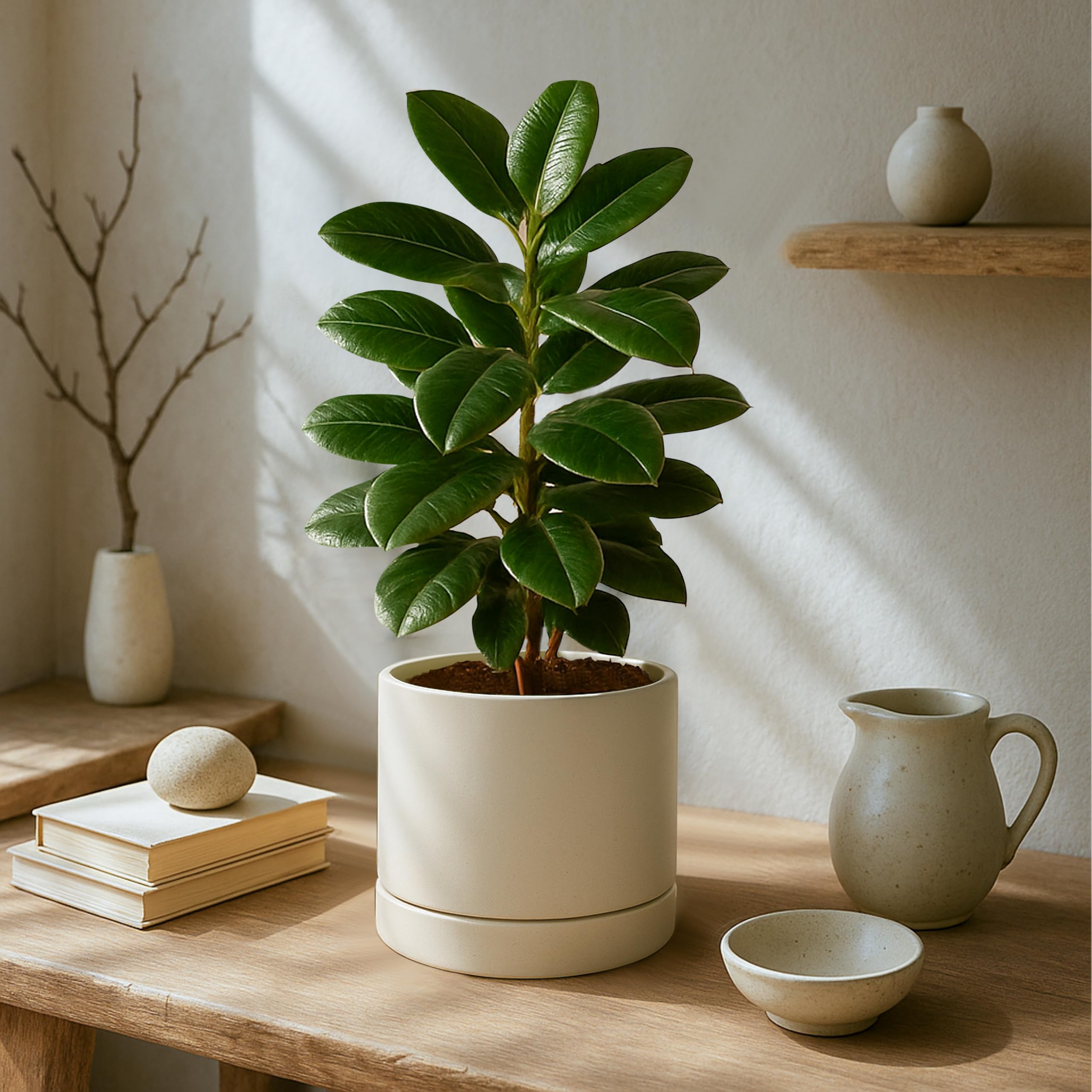 Phoenix Vine 8 inch planter side view showcases clean lines for modern interiors.