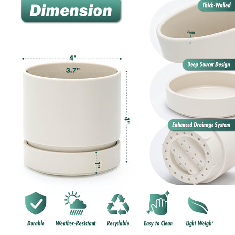 Phoenix Vine cylindrical planter highlights bottom watering design.