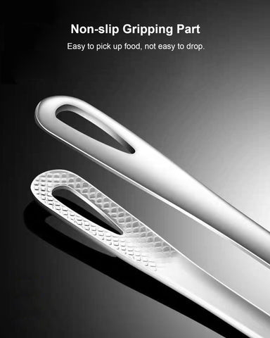 PHOJEWI stainless steel tongs 11 inch long for easy food pickup