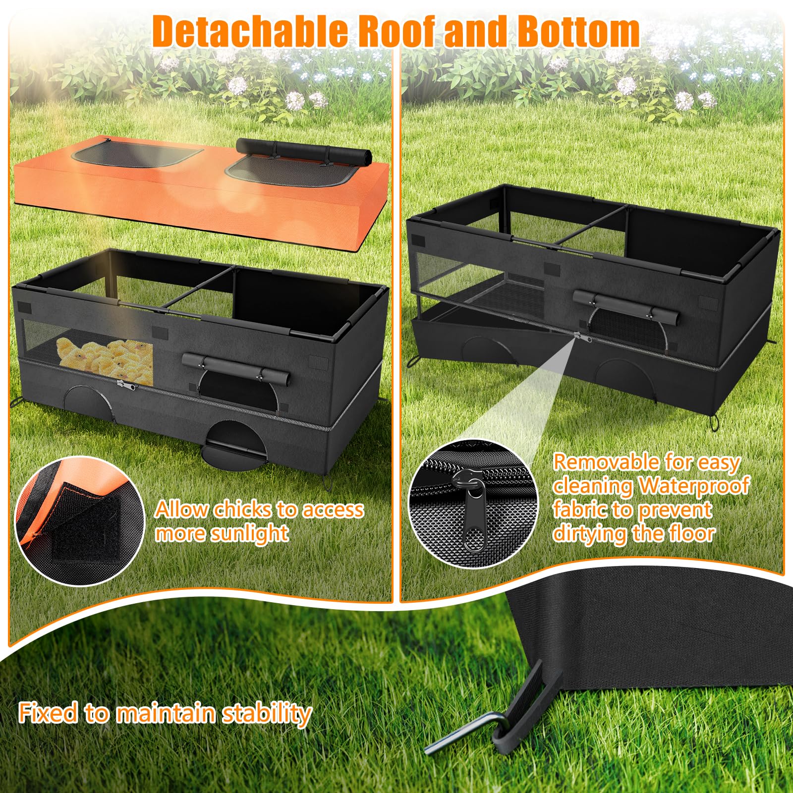 Phoncoo breathable mesh living zone promotes airflow for healthy chicks