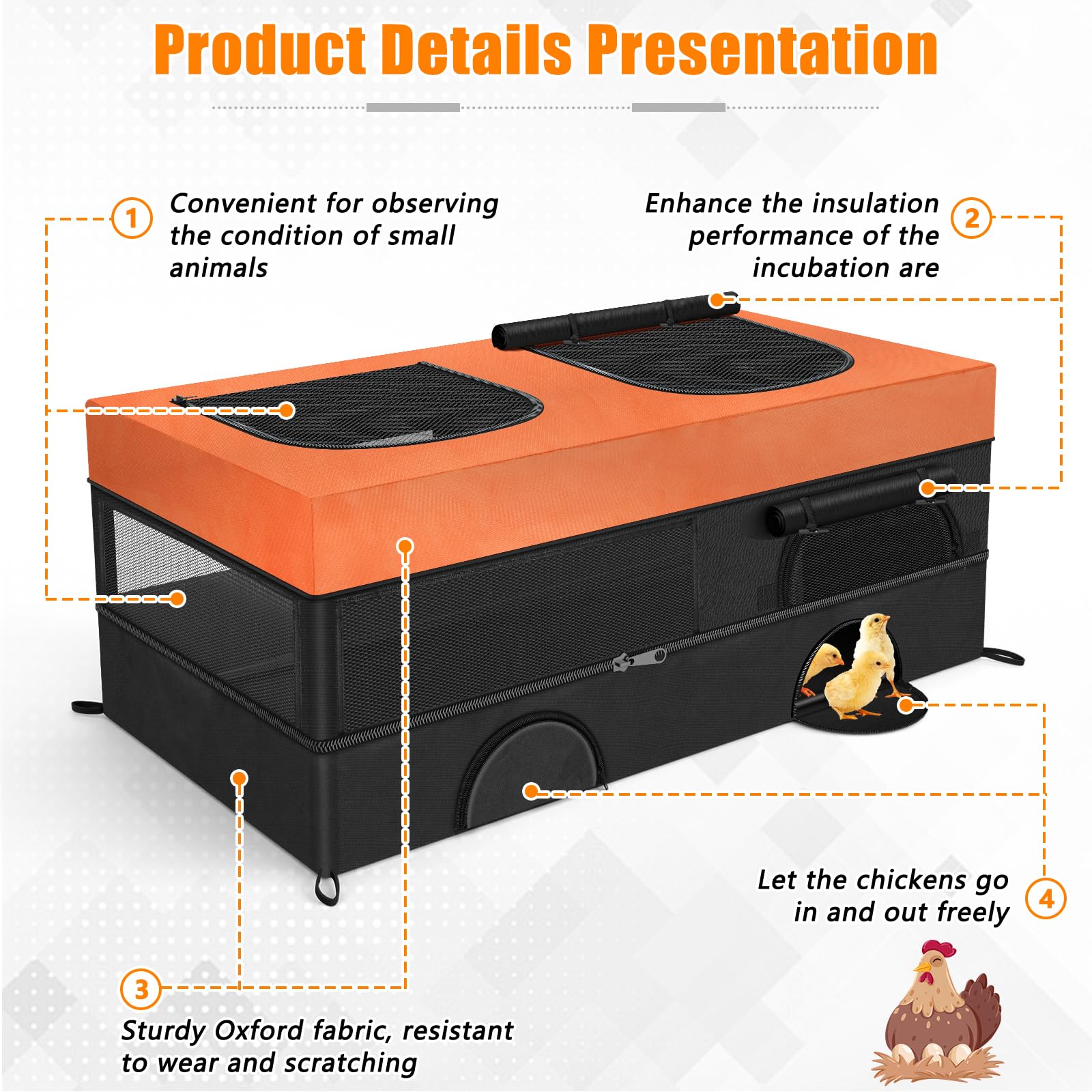 Phoncoo brooder box with removable roof and floor for easy cleaning