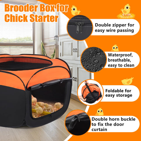 Phoncoo Chick Brooder Box folded for storage demonstrates compact portability
