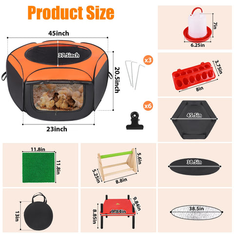 Phoncoo feeder waterer for chicks ensures shared access and cleaner brooder space