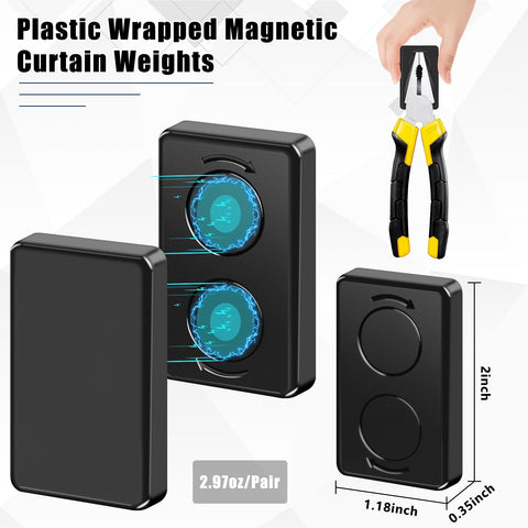 Phoncoo magnetic curtain weights wind resistance demonstrates strong hold in breeze.
