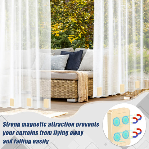 Phoncoo multipurpose magnets secure shower curtains and tablecloths.