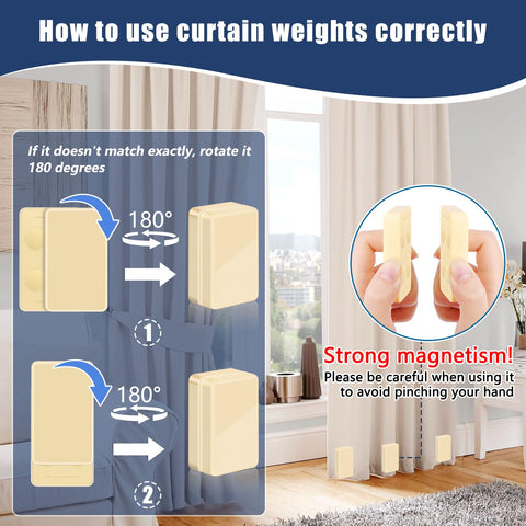 Phoncoo no-sew drapery weights keep curtains tidy and neat.