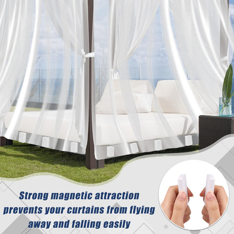 Phoncoo shower curtain weights stay in place without tools.