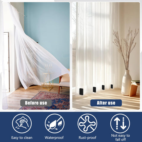 Phoncoo weatherproof curtain weights withstand rain and sun