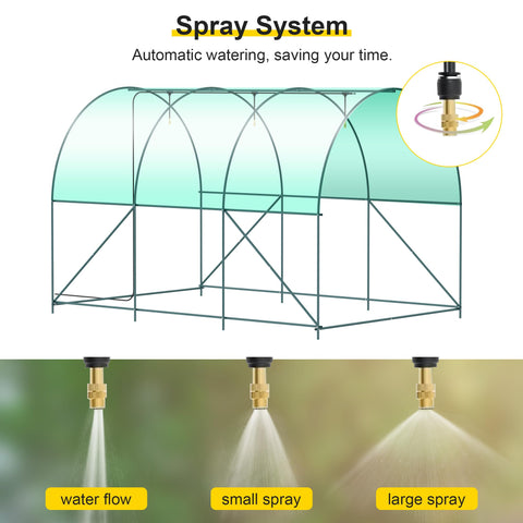 Phonjoroo greenhouse with six ventilated mesh windows for airflow and protection.