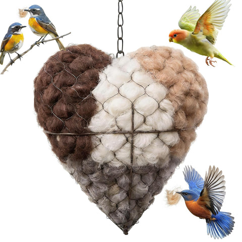 PHONORY heart-shaped nest ready for hummingbirds in the garden