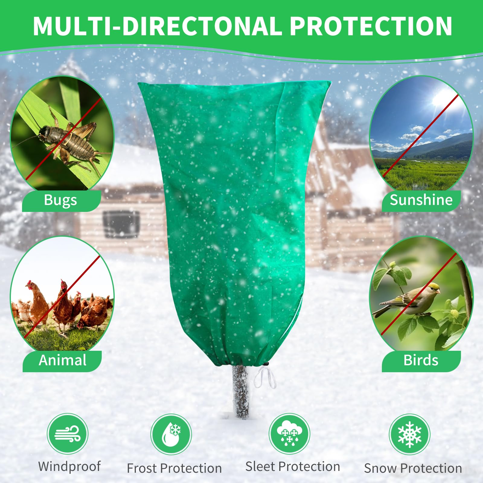 Phopich outdoor plant cover in 32x48 supports small to medium plants.