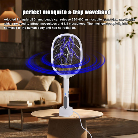 Phosooy blue light attraction edges lure mosquitoes for easier zap.