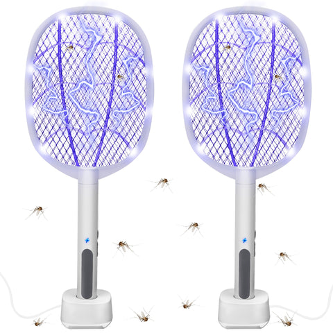Phosooy electric fly swatter in handheld mode for quick bug removal indoors