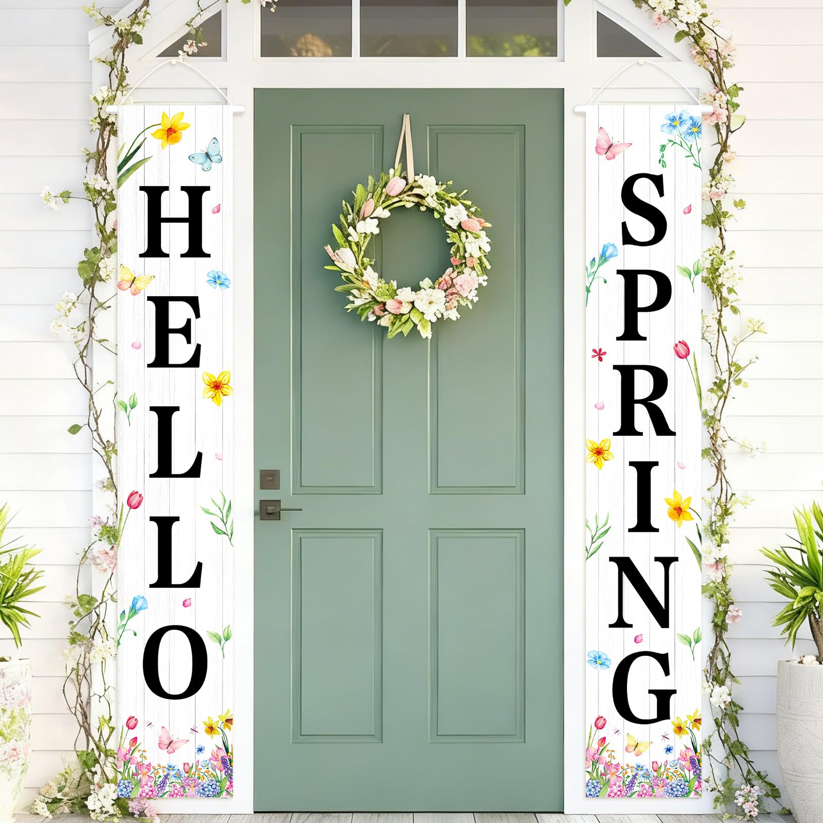 Photken indoor outdoor banner suited for porches, patios, and entryways