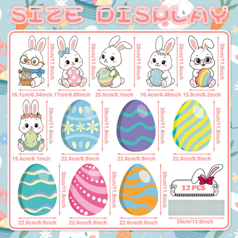 PhyLence Easter bunny yard sign with stakes brightens lawns and driveways.