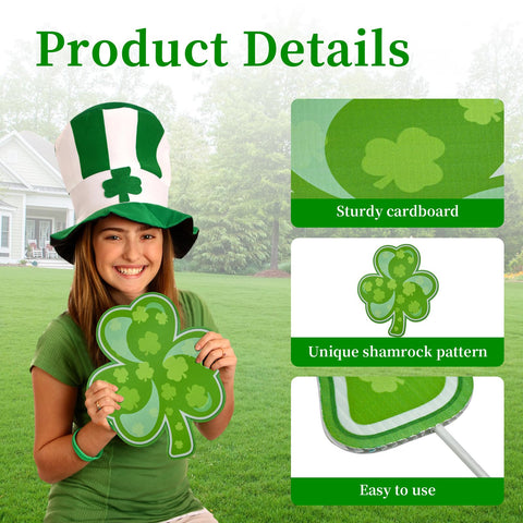 PhyLence shamrock yard sign 03 weather-ready lawn display with stakes