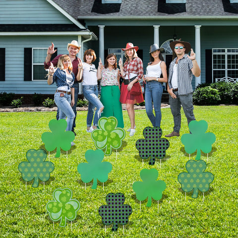 PhyLence shamrock yard sign 05 ideal for patios and entryways during celebrations