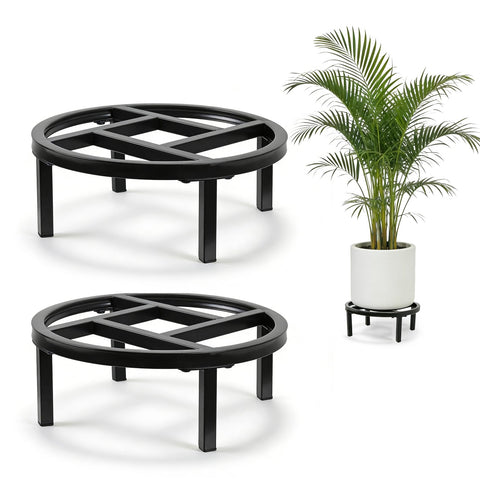 Phyluckny heavy-duty metal plant stand 2-pack supports large pots safely.