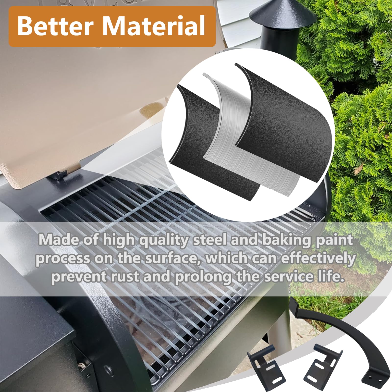 PHYPOBLE installation hardware included for quick, straightforward grill part mounting.