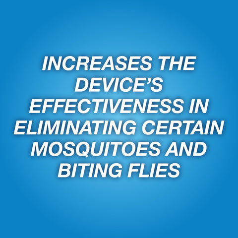 Lure compatible with PIC Insect Killer LED broadens attractant reach.