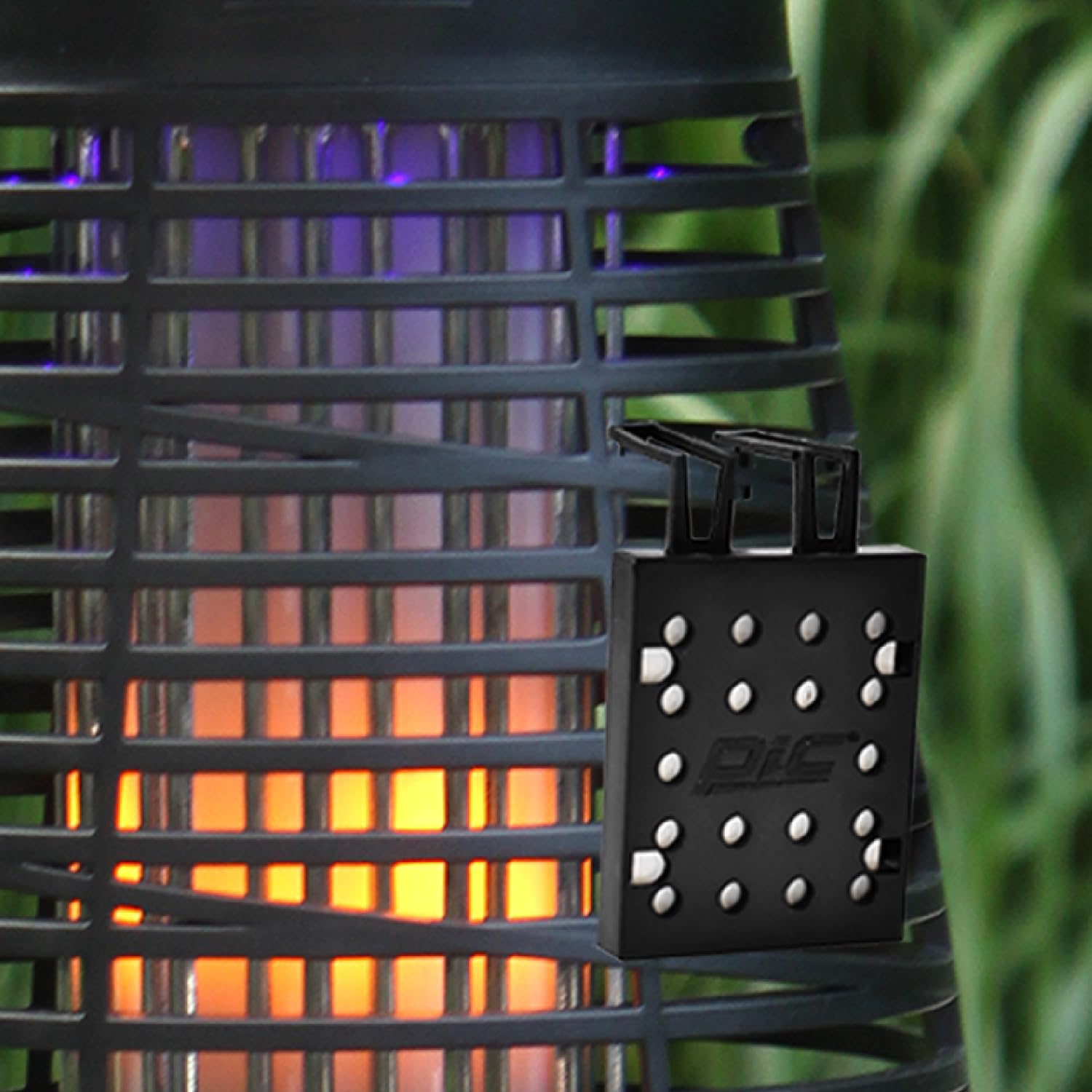 Lure attached to a bug zapper showing easy installation.
