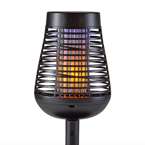 PIC Solar Insect Killer Torch assembly setup shows easy patio installation.