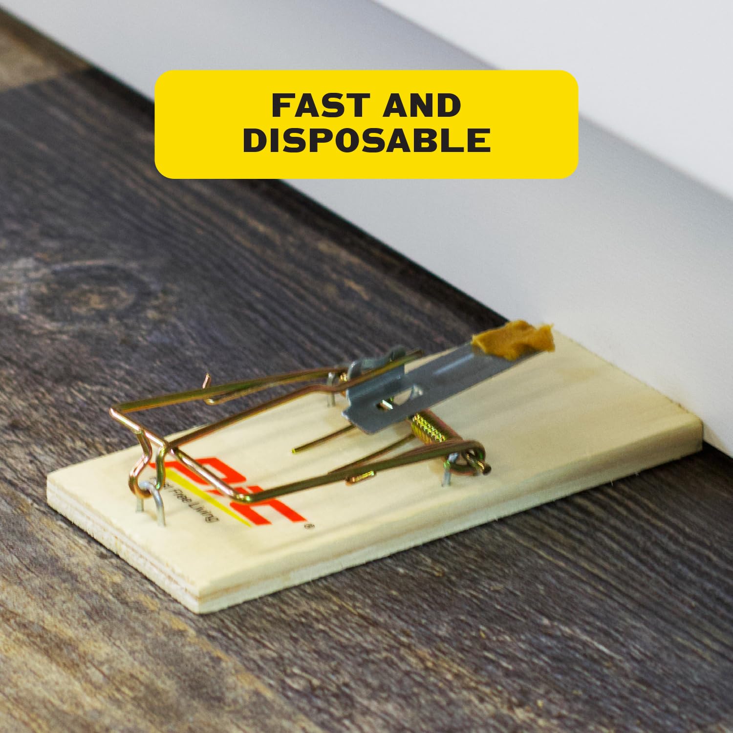 PIC Wood Mouse Trap open view demonstrates simple capture mechanism for quick disposal