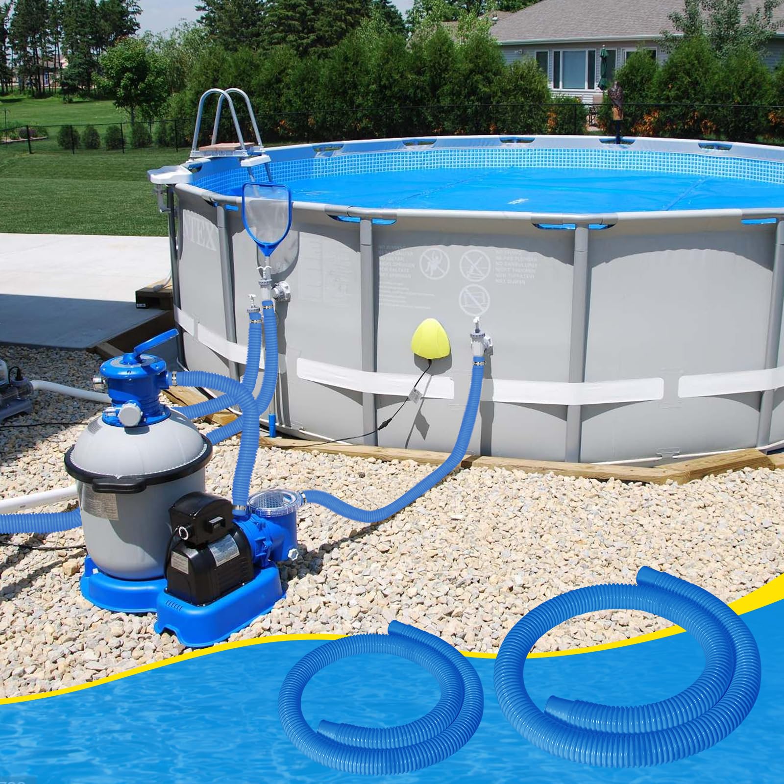 Picatu compatible with 1-1/4in above-ground pool pumps.