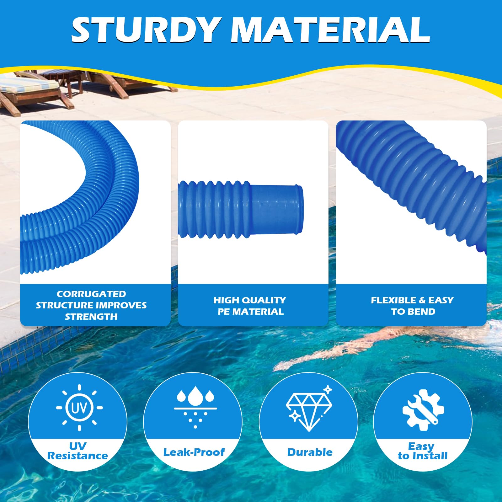 Picatu corrugated polyethylene hose construction delivers durable, flexible performance.