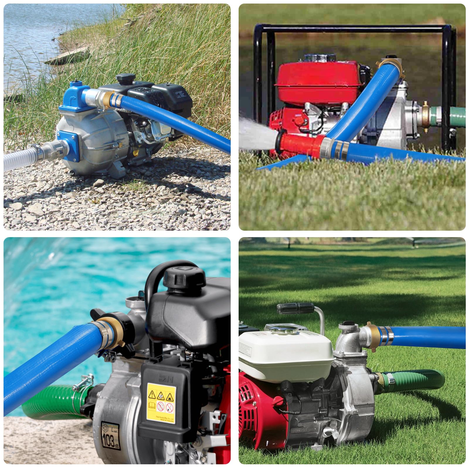 Picatu easy-install hose designed to screw onto pump outlets for quick setup.