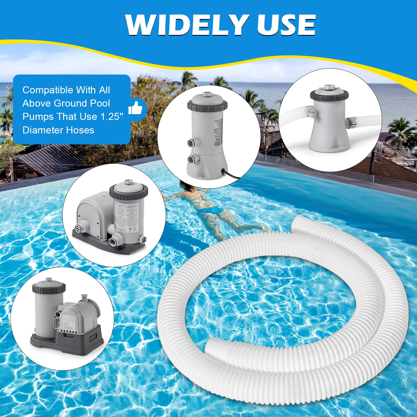 Picatu corrugated durable hose resists kinking for smooth flow.