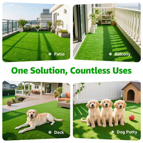 Pick For Life pet-friendly artificial lawn for dogs and kids.