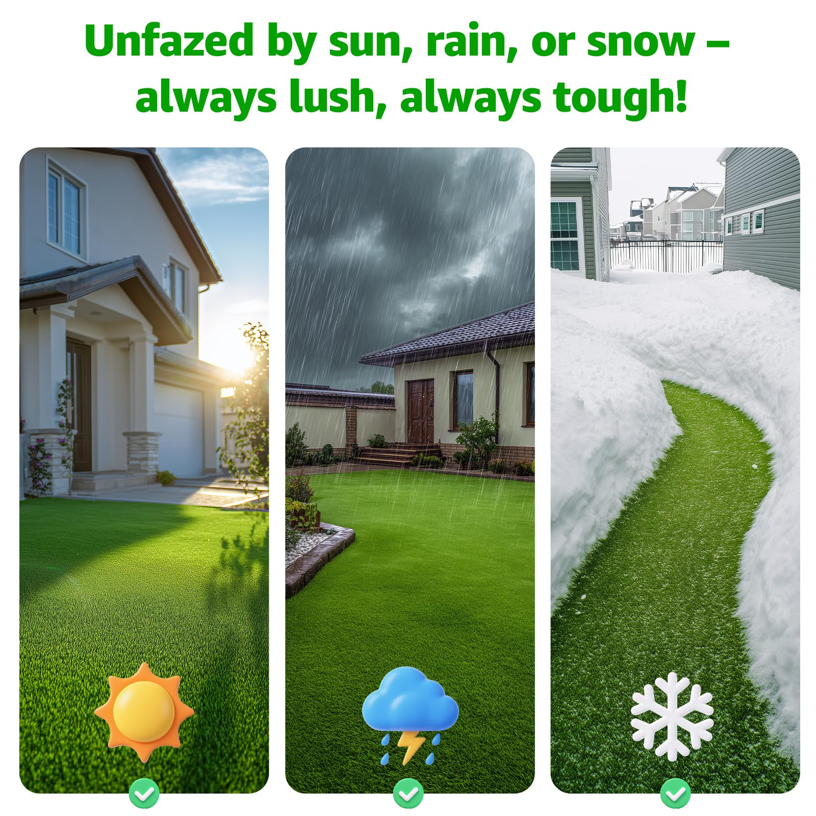 Pick For Life patio mat ready for outdoor use in any weather.