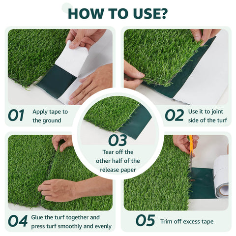 Pick For Life seam tape connects two artificial grasses for a seamless look