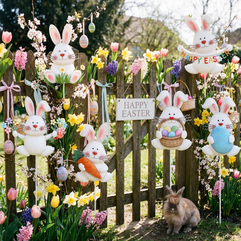 Pickmesh Easter outdoor decor stake creates a festive focal point in patios