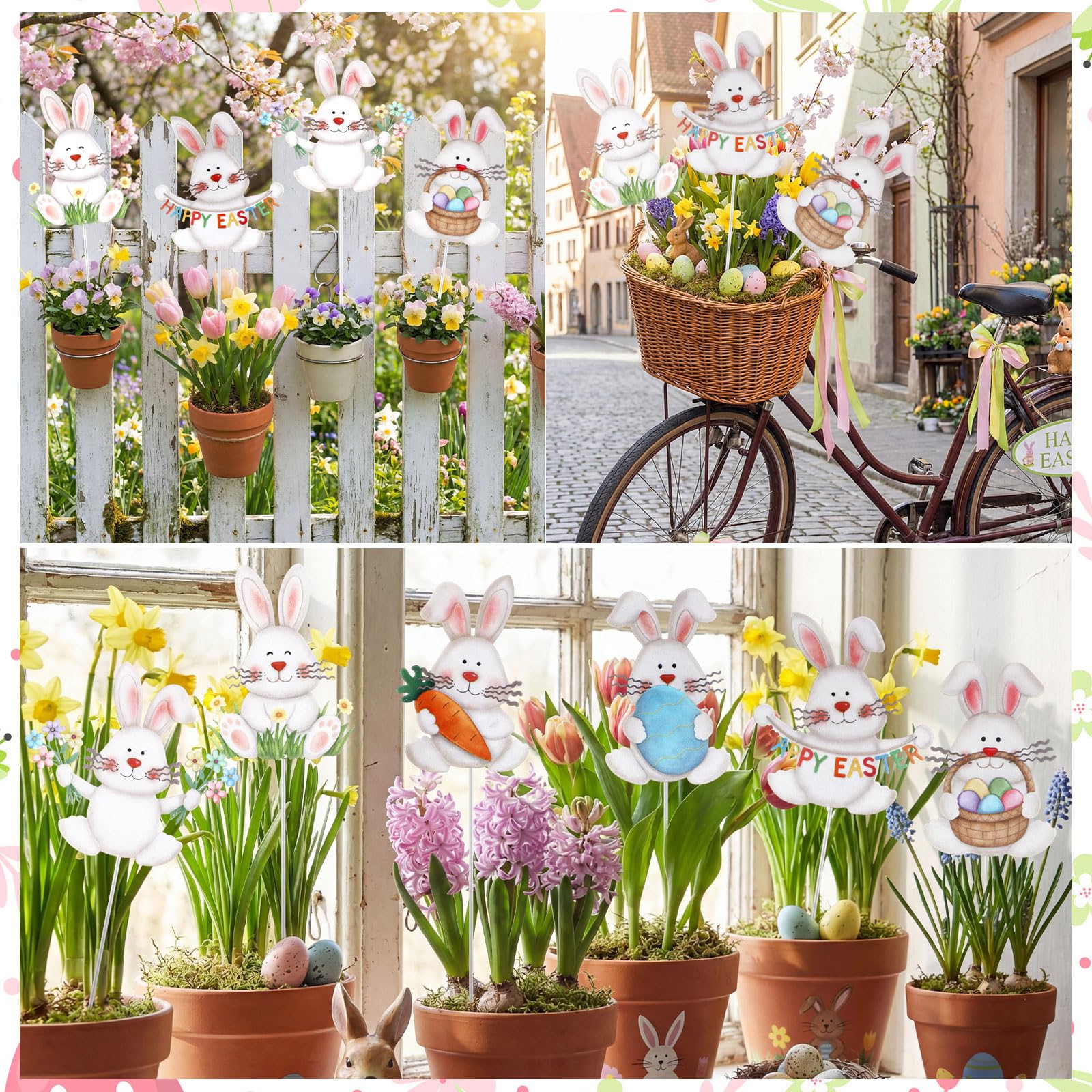 Pickmesh garden entrance decor bunnies elevate porches and balconies