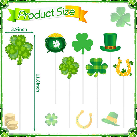 Pickmesh hat-and-shamrock stake highlights entryways with St. Patrick's charm.
