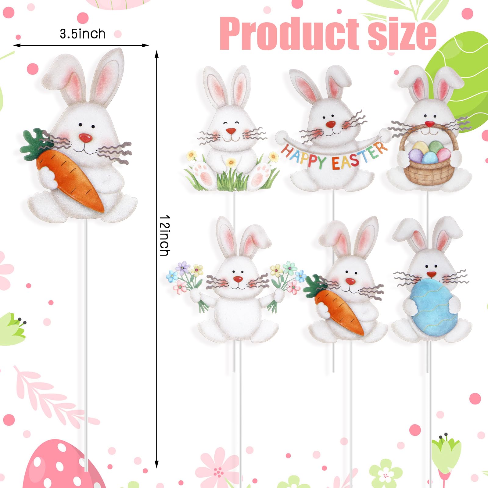 Pickmesh metal bunny decor yard sign enhances entryways with durable outdoor flair