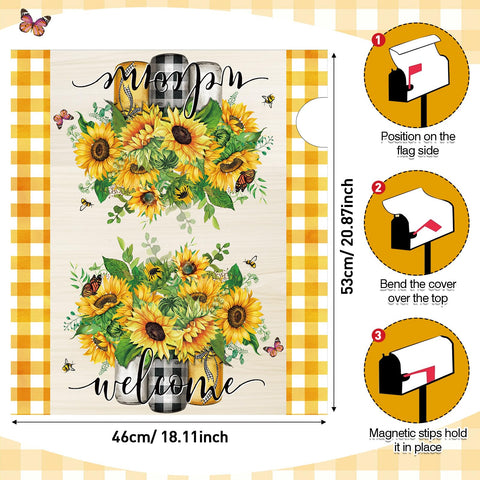 Pickmesh rustic floral mailbox wrap brightens outdoor spaces with durable Oxford fabric.