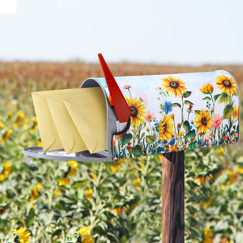 Pickmesh rustic floral mailbox wrap creates warm spring vibes.