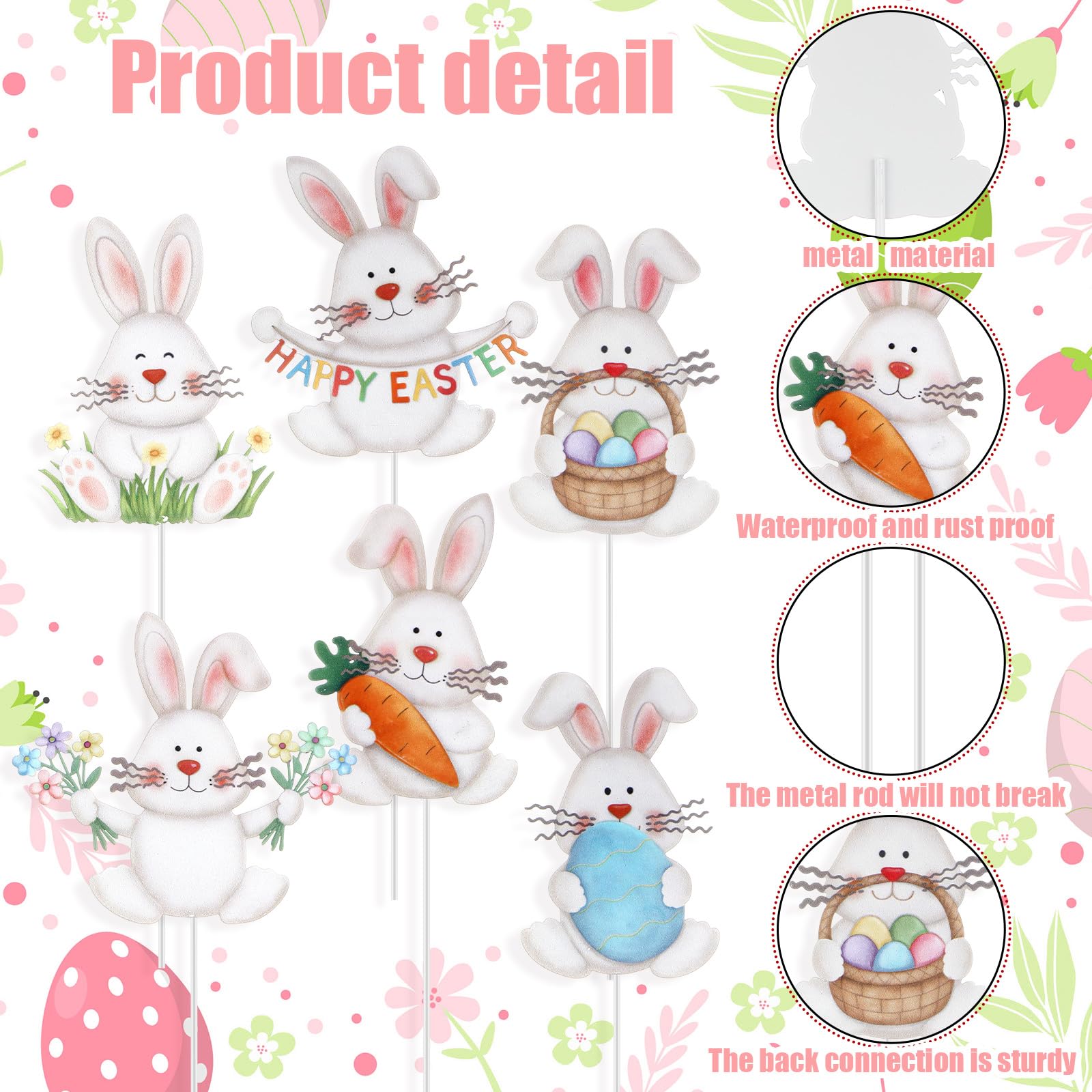 Pickmesh weather-resistant Easter yard sign withstands seasonal use