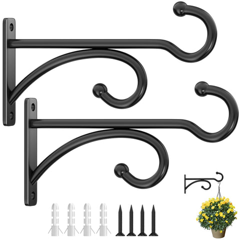 Pickpiff 6in plant hanger hook on wall mount; sturdy support for planters.