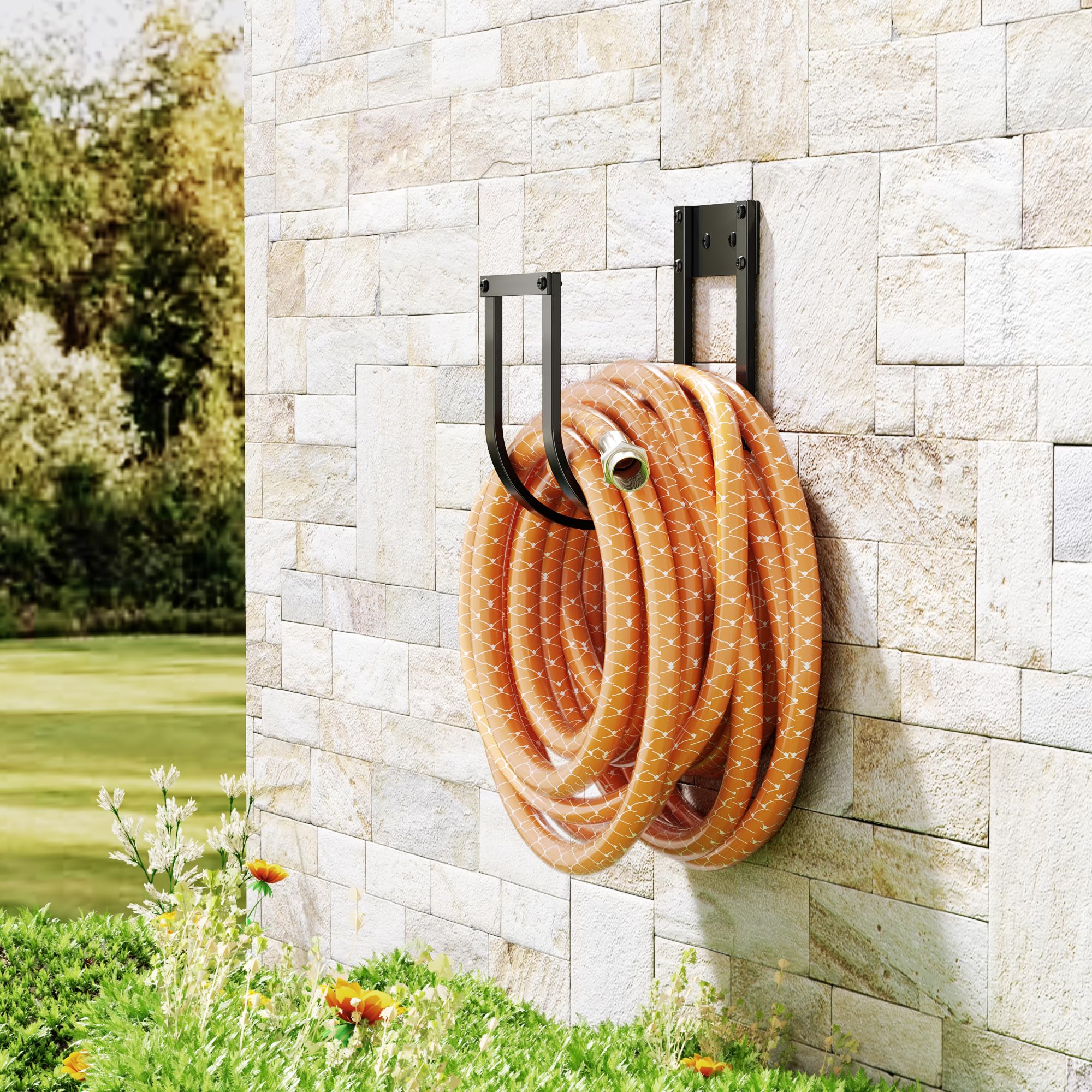 PickPiff easy-install hose holder with included stainless screws for quick setup.
