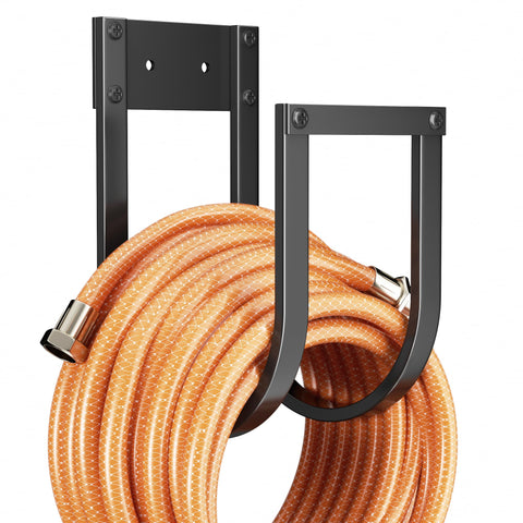 PickPiff garden hose holder wall mount, two-pack, secure outdoor storage.