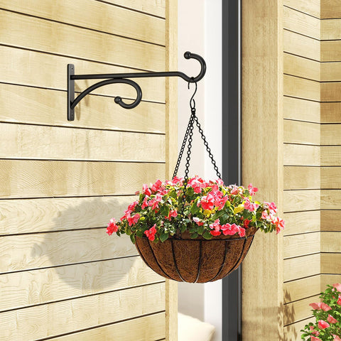 Pickpiff wall-mount planter hook on balcony showing space-saving installation.