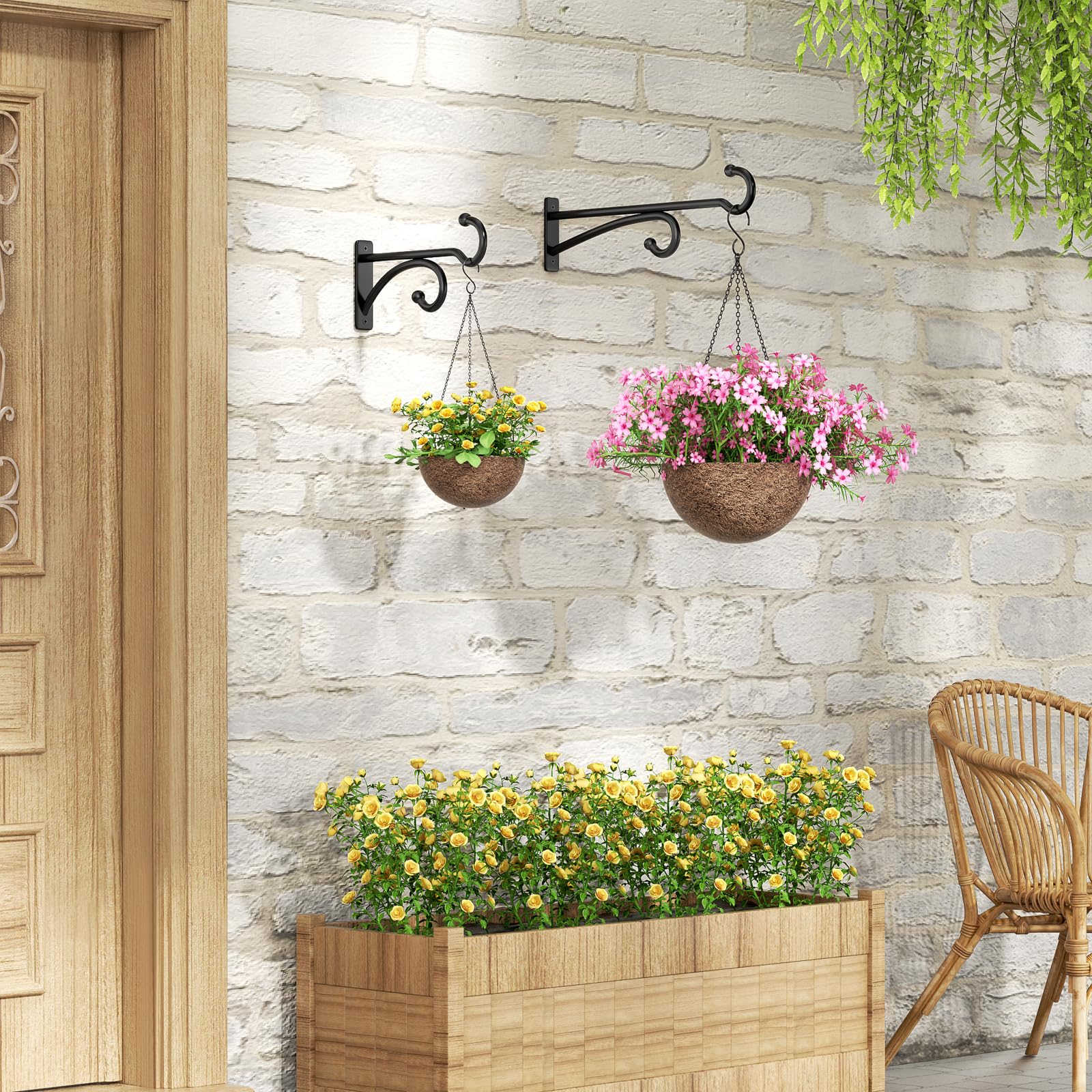 Pickpiff wind chime hook adds outdoor ambience and easy hanging.
