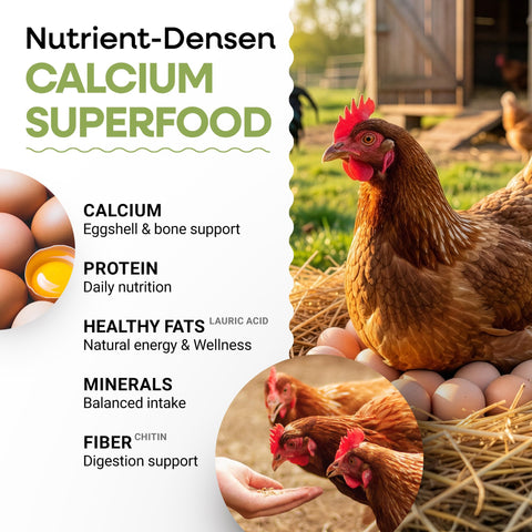Picky Neb BSFL in coop environment supporting daily feeding routines.