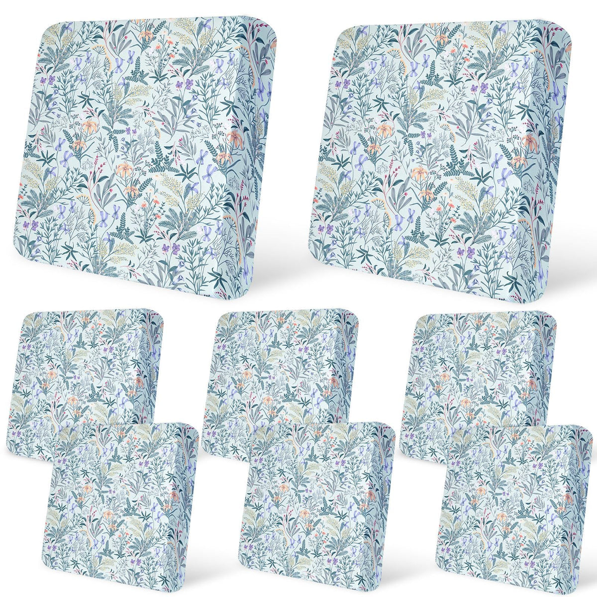 pickyNproud 8pcs cushion covers collection showing versatile patterns for patio cushions.